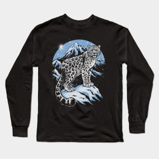 Hunter's Solitude, Snow Leopard Long Sleeve T-Shirt